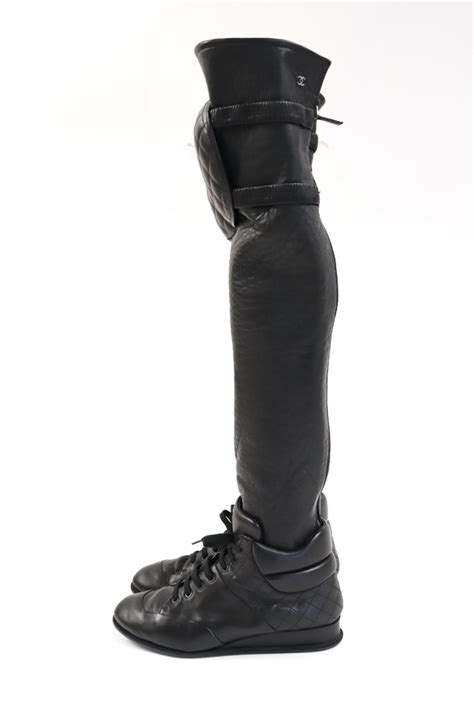 chanel sneaker boots with knee pads price|chanel boots online.